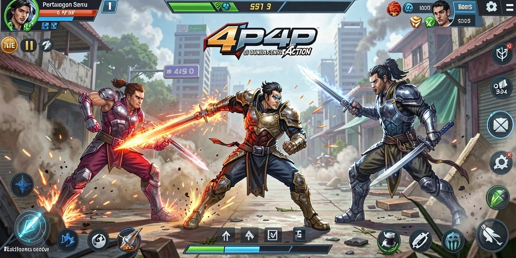 Gameplay seru dengan grafis menakjubkan dalam 4P4P.