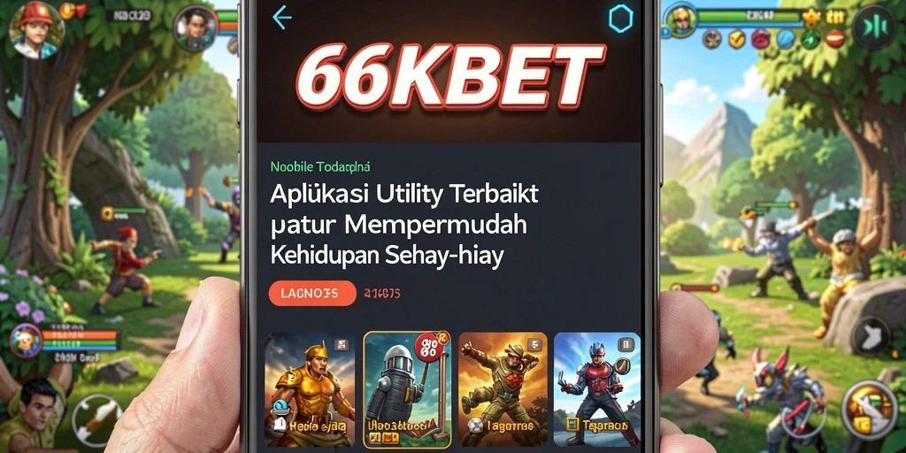 Screenshot 66KBET menampilkan antarmuka aplikasi Utility yang user-friendly.