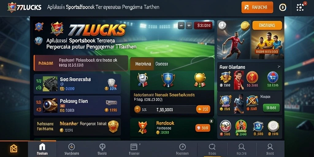 Screenshot gameplay 77LUCKS menampilkan antarmuka taruhan yang menarik.