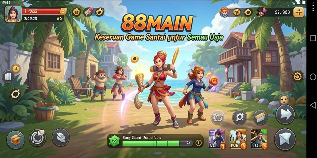 Tangkapan layar gameplay seru dari 88MAIN yang sederhana dan menghibur.