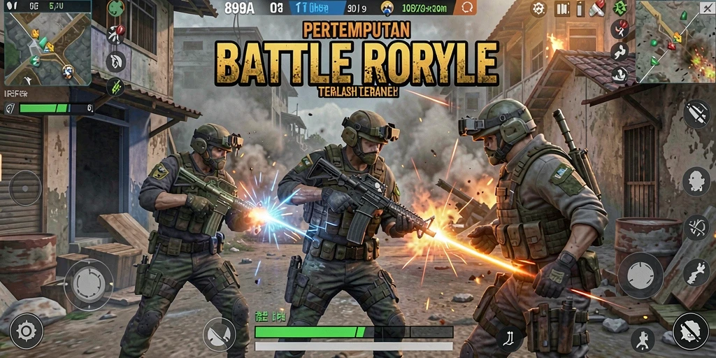 Tampilan seru gameplay <strong>898A</strong> dalam pertempuran Battle Royale.