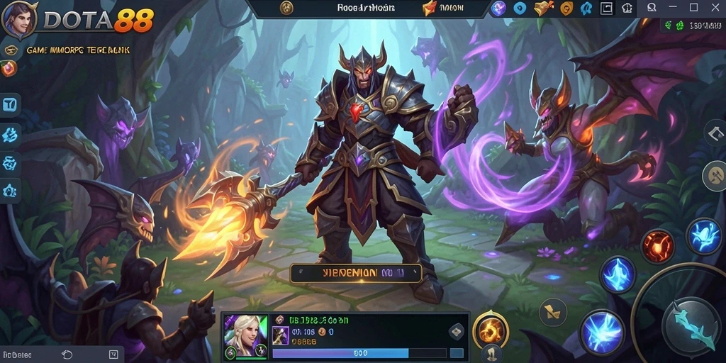 Screenshot DOTA88 menunjukkan aksi pertempuran seru dalam dunia MMORPG.