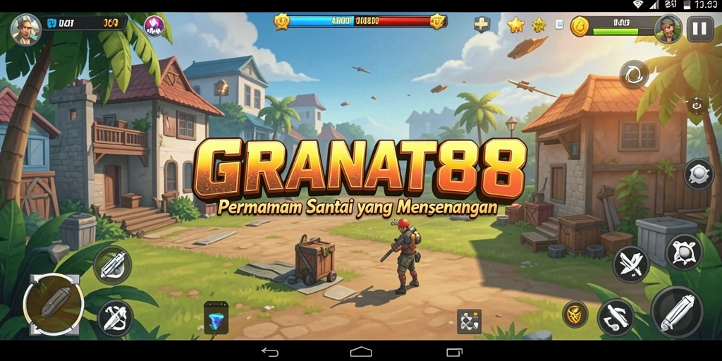 Tampilan gameplay GRANAT88 yang ceria dan mengasyikkan.