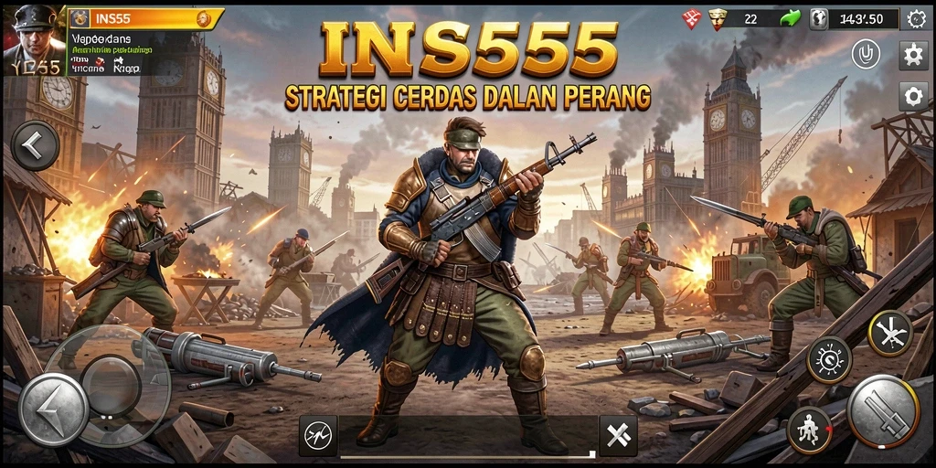 Tangkapan layar INS55 menunjukkan pertempuran strategis yang seru dan mendebarkan.