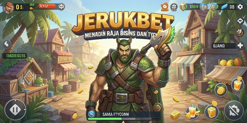 Tampilan gameplay <strong>JERUKBET</strong> yang menarik dengan berbagai opsi bisnis.