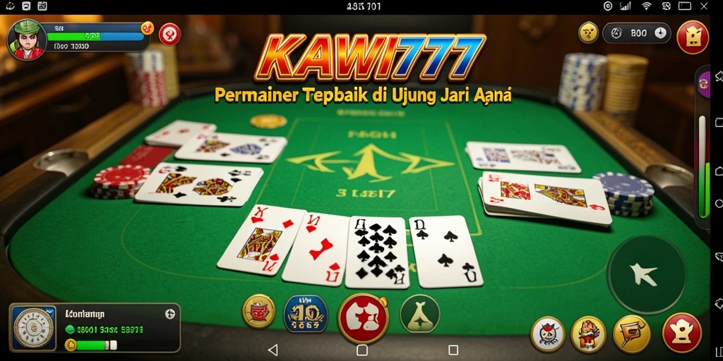 Tampilan gameplay seru dari KAWI777 permainan Gaple.