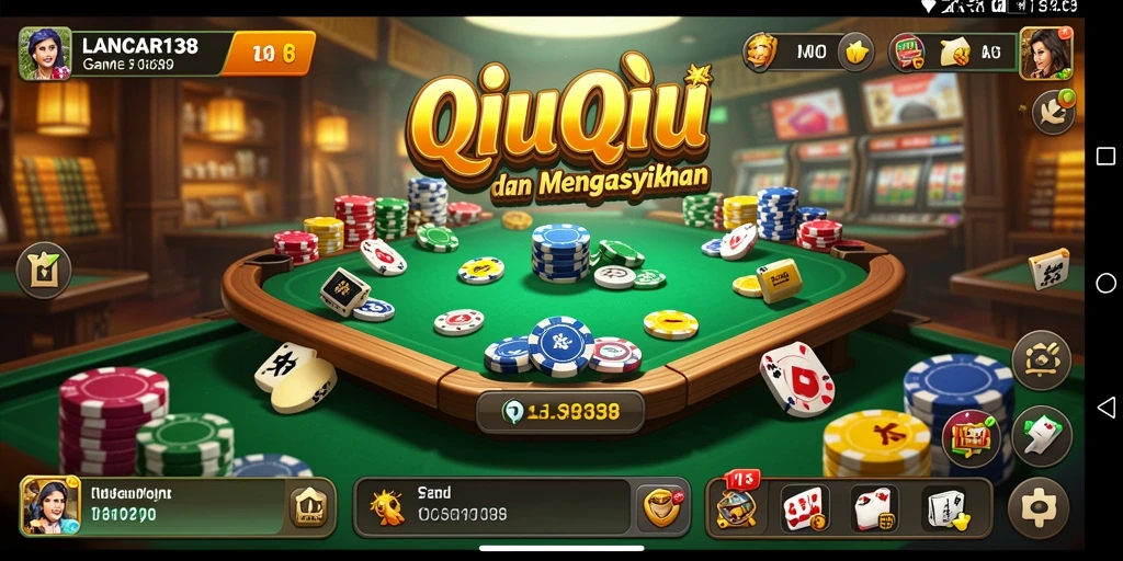 Screenshot utama LANCAR138 menampilkan aksi seru QiuQiu.