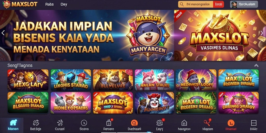 Screenshot gameplay <strong>MAXSLOT</strong> yang menunjukkan keseruan membangun kasino.