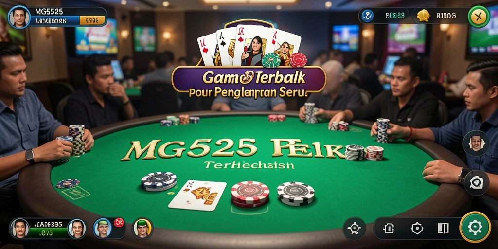 Tampilan gameplay Poker yang mendebarkan di MG525.