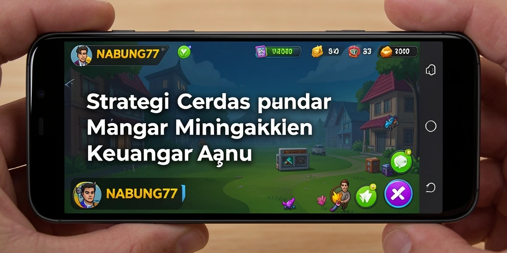 Screenshot utama NABUNG77 menampilkan gameplay strategi manajemen keuangan.