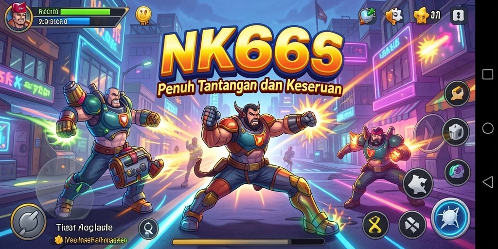 Screenshot menampilkan aksi seru dalam gameplay Arcade NK666.
