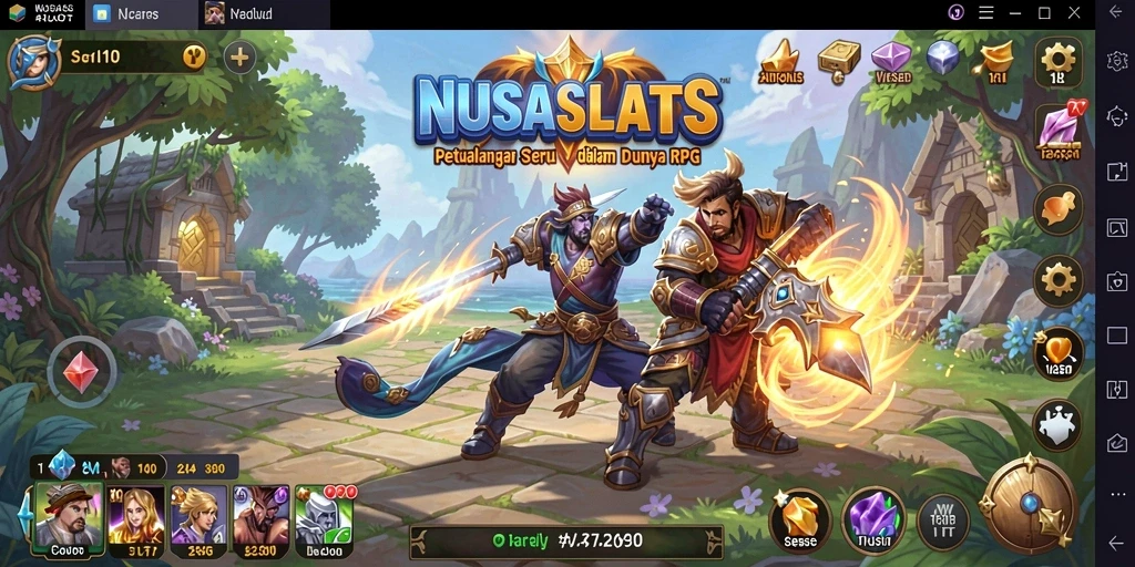 Tampilan grafis menakjubkan dari gameplay NUSASLOTS yang mendebarkan.