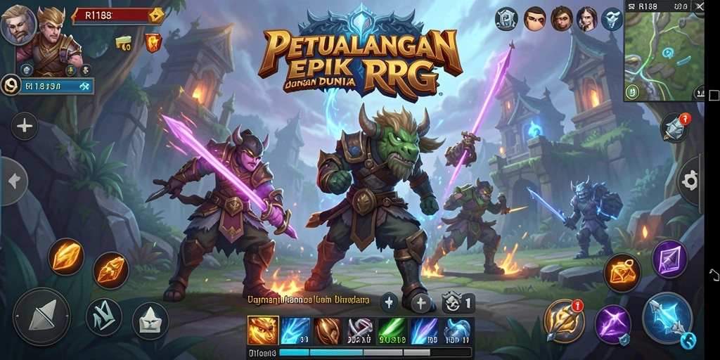 Tampilan gameplay mengesankan dengan karakter dan pertarungan yang dinamis.