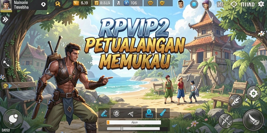 Tampilan menarik dari gameplay RPVIP2 di dunia Open World.