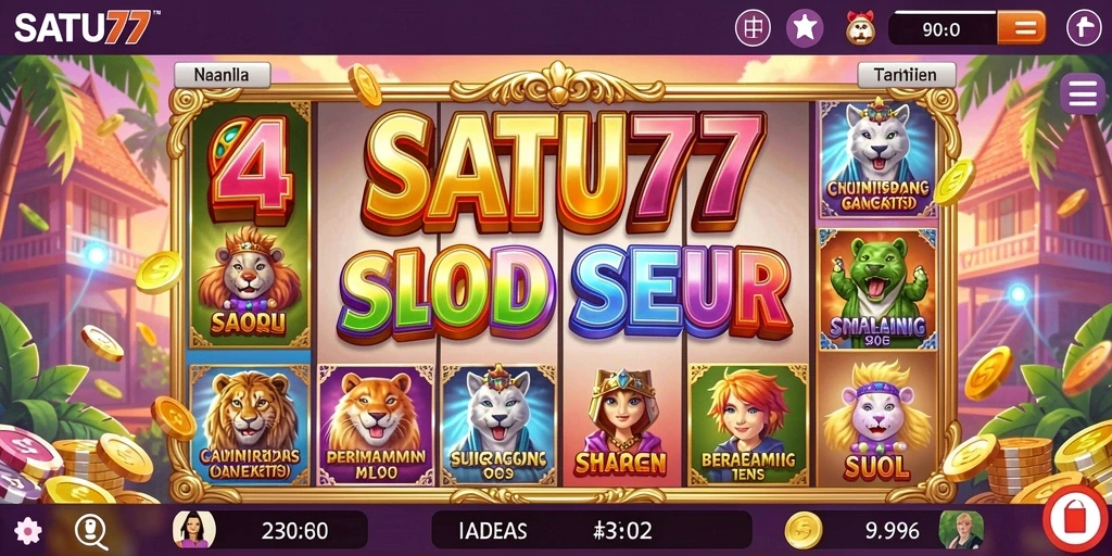 Screenshot gameplay SATU77 menampilkan pengalaman seru dan grafis menawan dalam permainan Slot.
