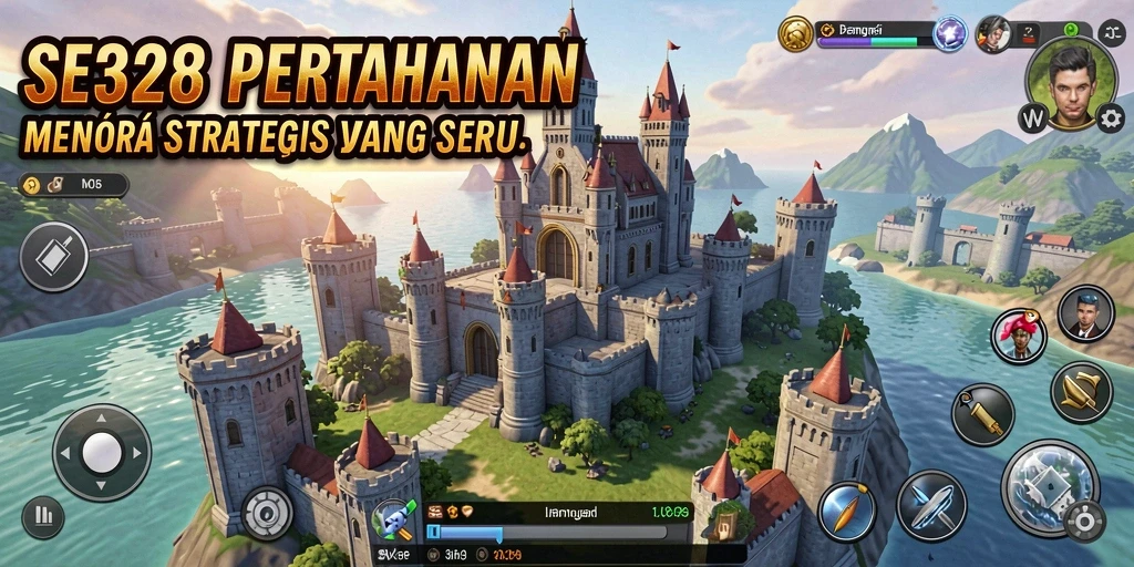 Screenshot SE328 menunjukkan aksi seru dalam gameplay Tower Defense.
