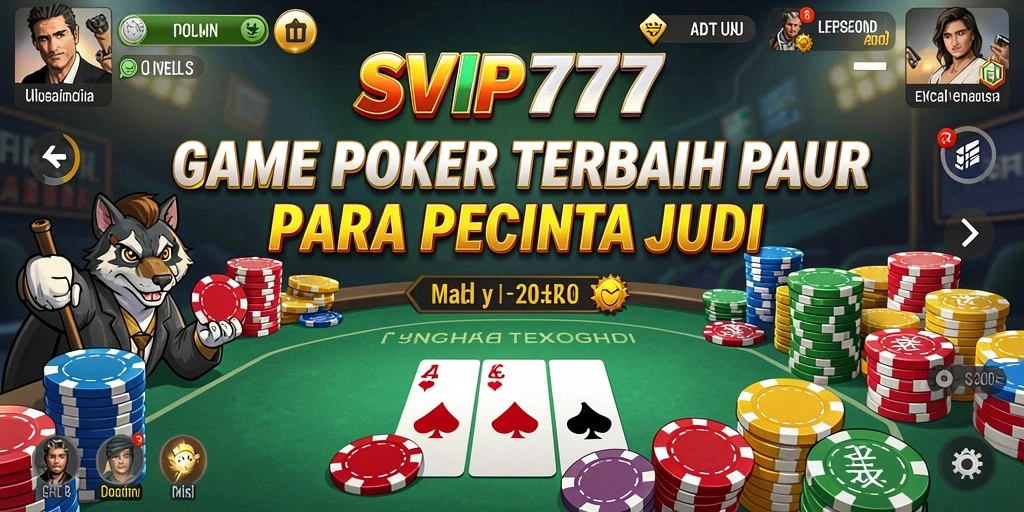 Tampilan gameplay poker di SVIP777 yang mengesankan dan interaktif.
