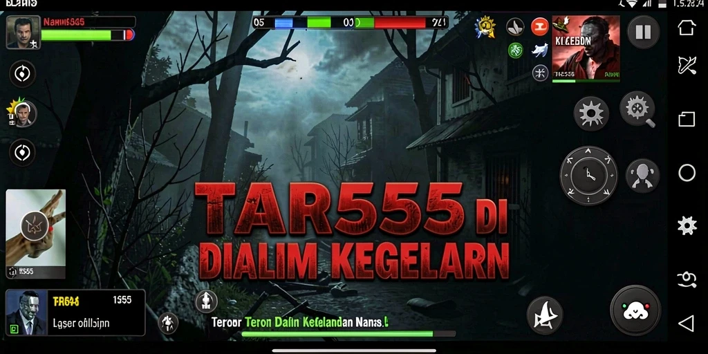 Tampilan gameplay menegangkan dari TAR555 dengan suasana mencekam.