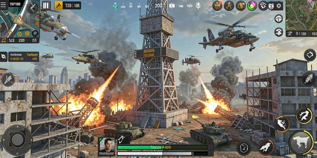 Screenshot tampilan gameplay menara dalam TKP188 yang mendebarkan.