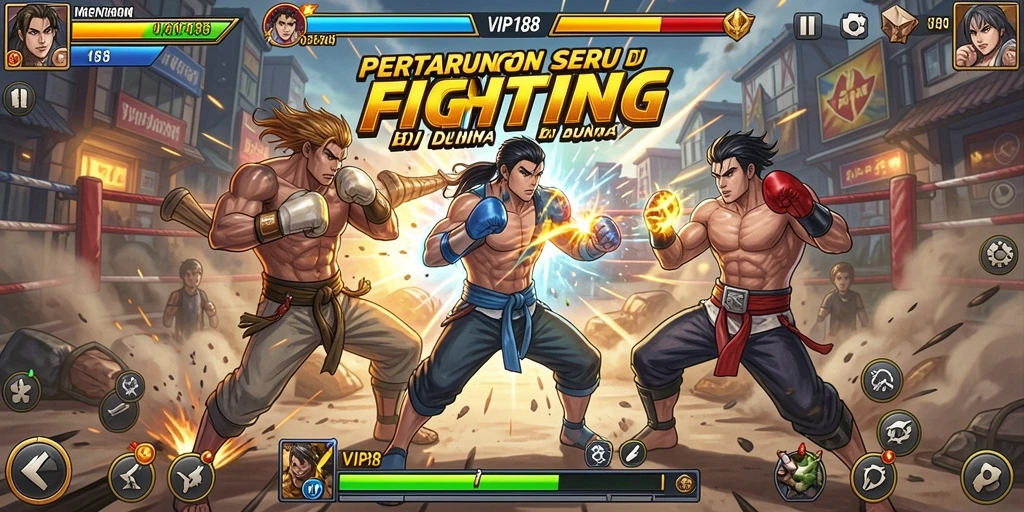 Screenshot dari aksi pertarungan seru di VIP188.