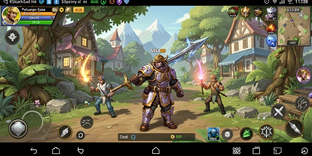 Screenshot utama <strong>VISA89</strong> menampilkan aksi pertarungan seru dalam dunia RPG yang menakjubkan.