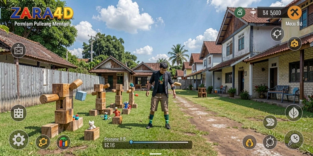 Tampilan gameplay seru ZARA4D dengan tantangan puzzle menarik.